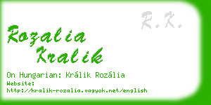 rozalia kralik business card