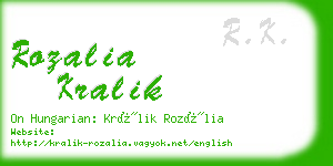 rozalia kralik business card